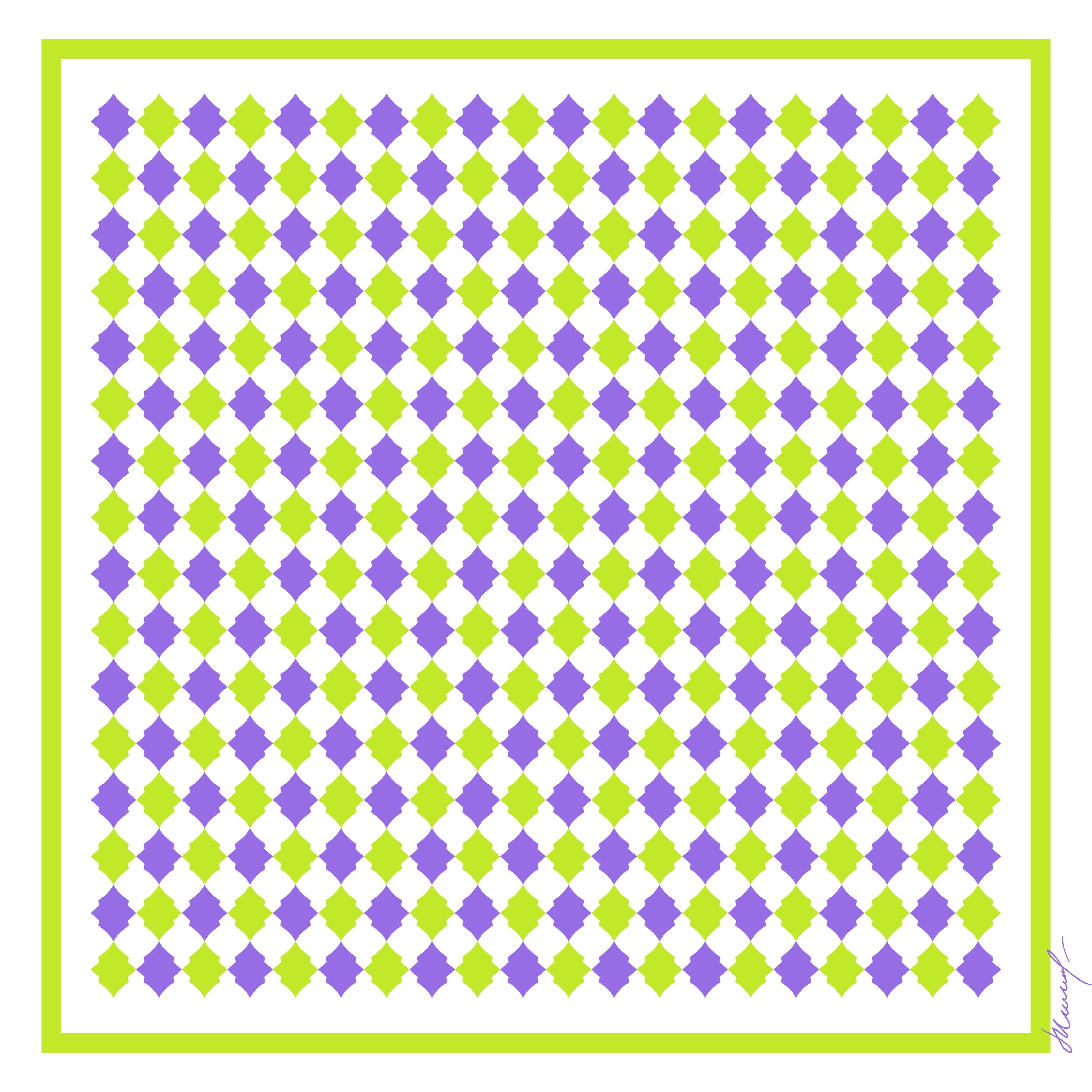 Twill Satin Scarf White