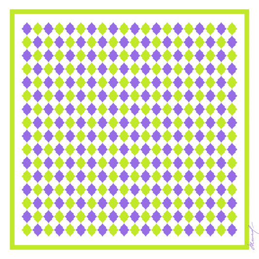 Twill Satin Scarf White