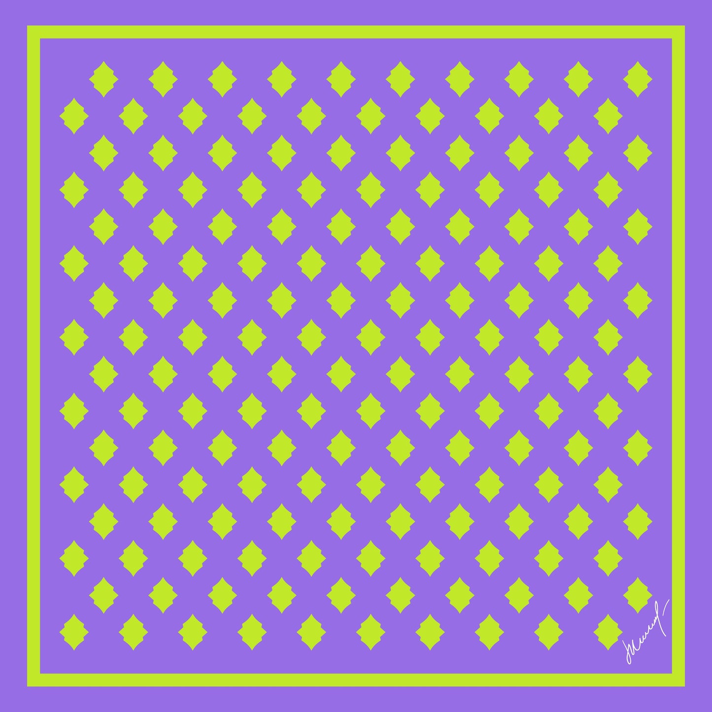 Twill Satin Scarf Purple