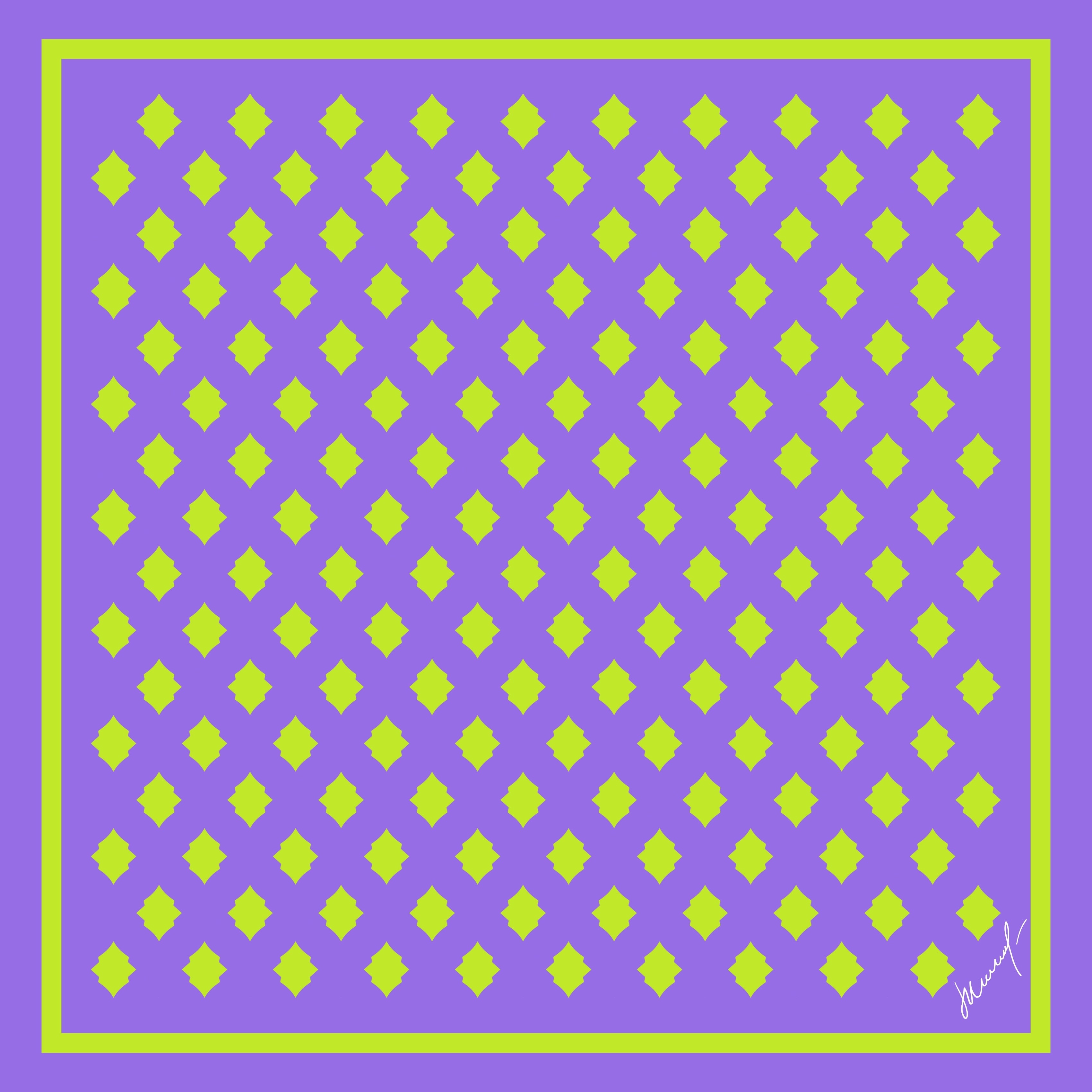 Twill Satin Scarf Purple