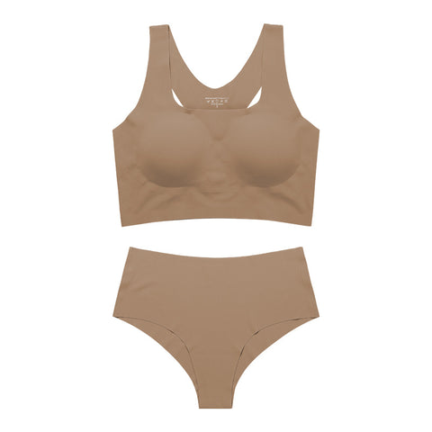 Lightweight Women's Underwear Set, Bra Tank and Bottom with Removable Cups