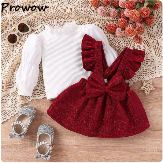 3-24M Baby Girl Winter Clothes Christmas Outfit Set